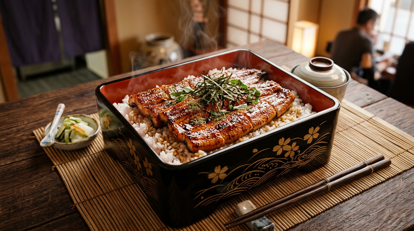極上のタレをまとい香ばしく焼き上げられた浜名湖うな重